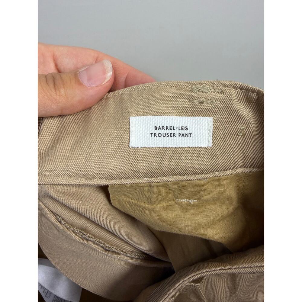 Madewell The Barrel-Leg Pant in Drapey Twill Bright Fawn Size 2 NEW - Picture 9 of 9